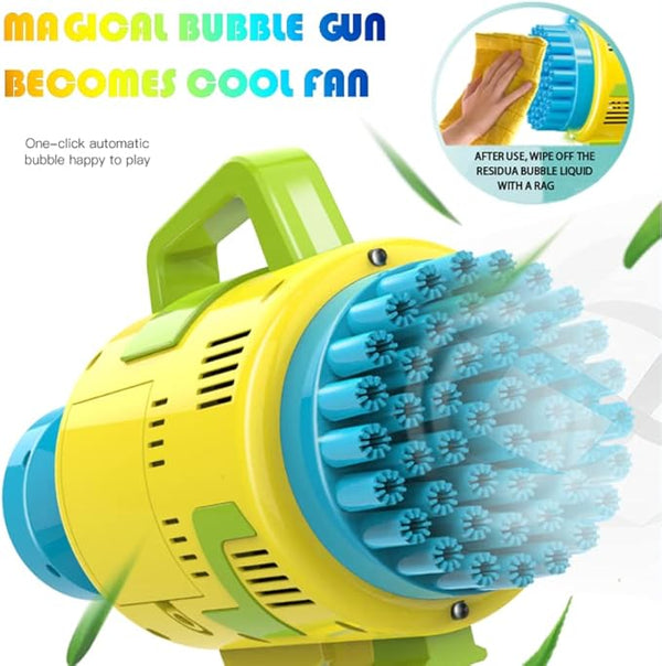 Rocket 48-Hole Electric Bubble Machine | Dual Fan Feature | Kids Outdoor Fun Toy